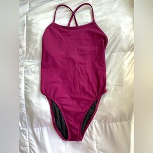 Jolyn Brandon Swim Onesie (Size : 32, Color: Cabernet)